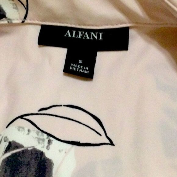 Alfani Sleeveless Pink Leaf Pattern Tunic S - Picture 7 of 10